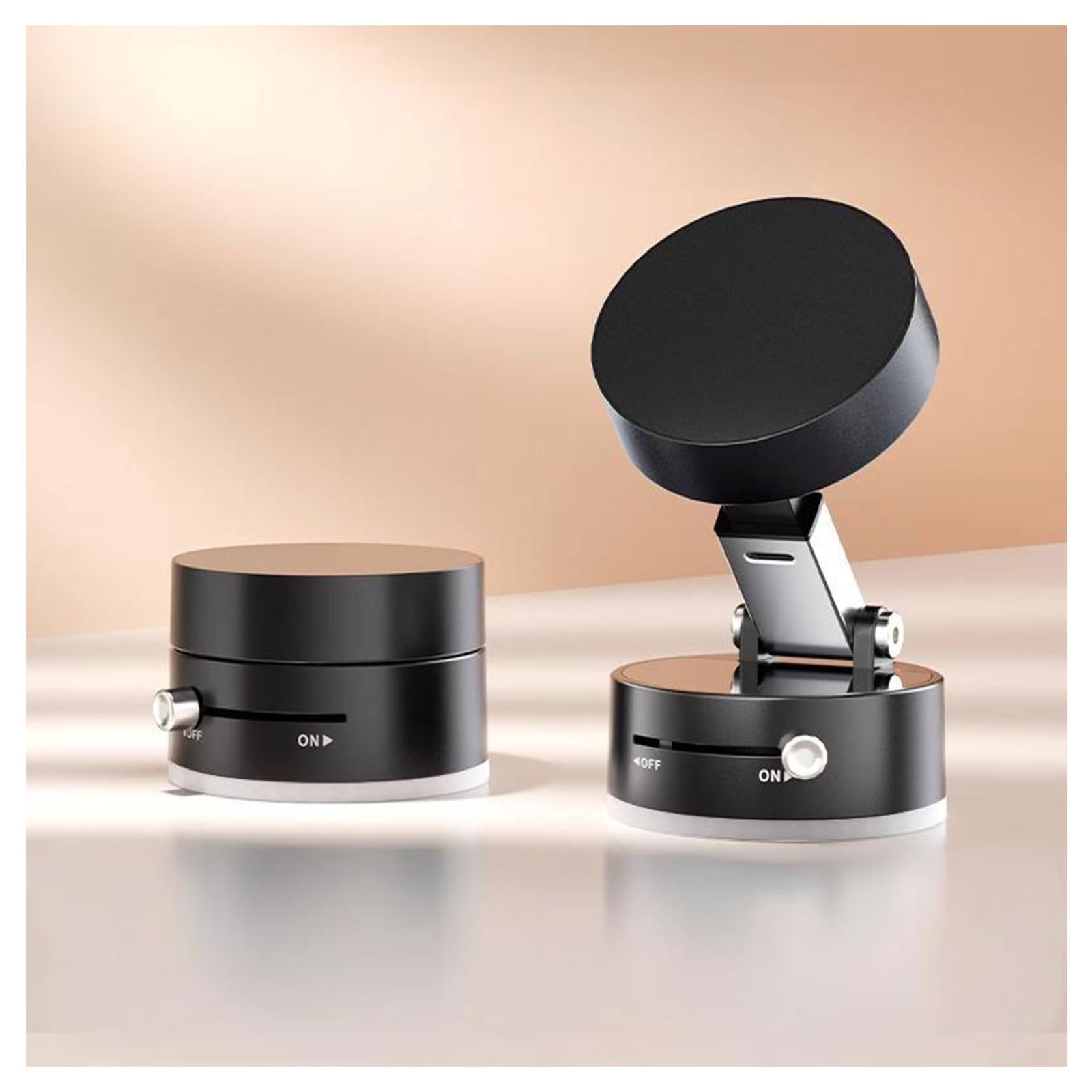 Soporte de Teléfono con Ventosa Magnética al Vacío para Mercedes Benz E Klasse E400d E450 E53/E63/E63s, Soporte de Teléfono Retráctil Plegable con Una Sola Mano para Auto,2pcs-Black
