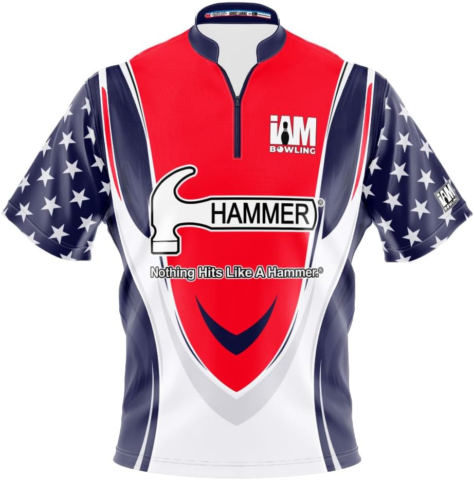 Logo Infusion Dye-Sublimated Bowling Jersey (Sash Collar) - I AM Bowling Fun Design 2013-HM - Hammer