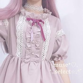 Amazon.co.jp: ロリータ ドレス ワンピース ピンク 量産型 姫系