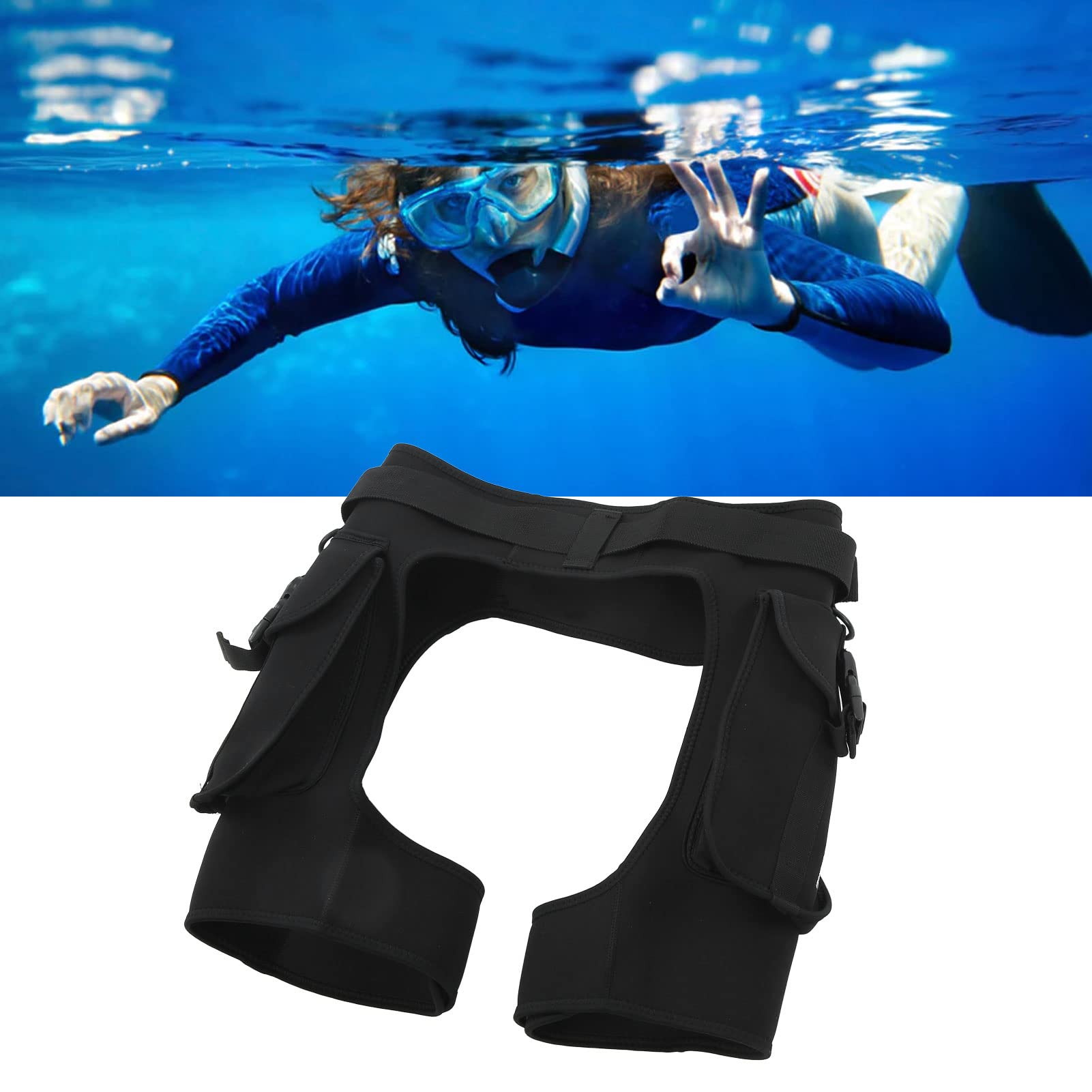 Naroote Pantaloncini da Sub con Vita Regolabile e Tasche | Tessuto da immersione da 2,5 mm, cintura in vita regolabile resistente all\'usura, adatta per lo snorkeling, il nuoto