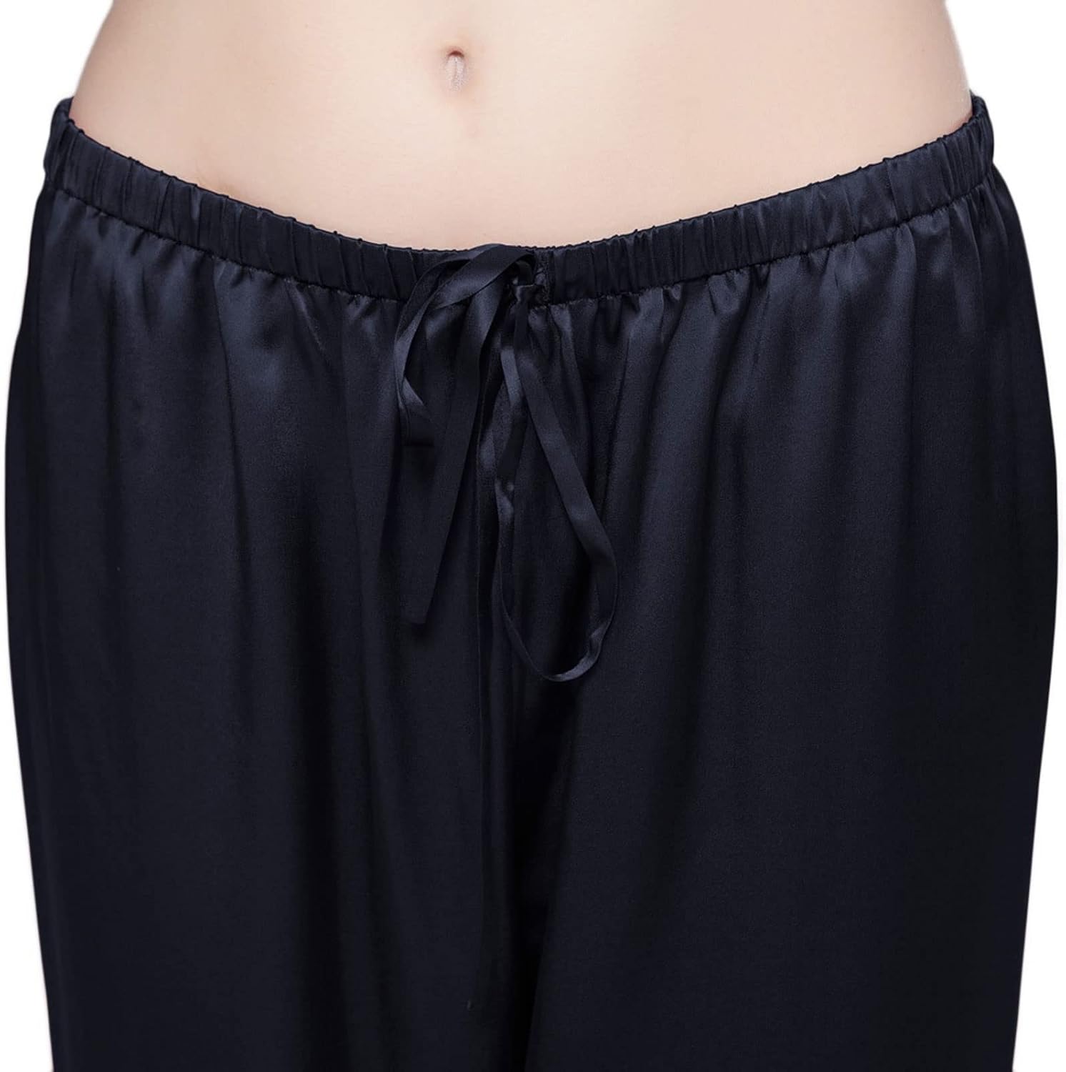 レディース パジャマ クリアランスセールシルクパジャマセット女性の純粋な女性の寝室の高級自然な全長(White,XXL)