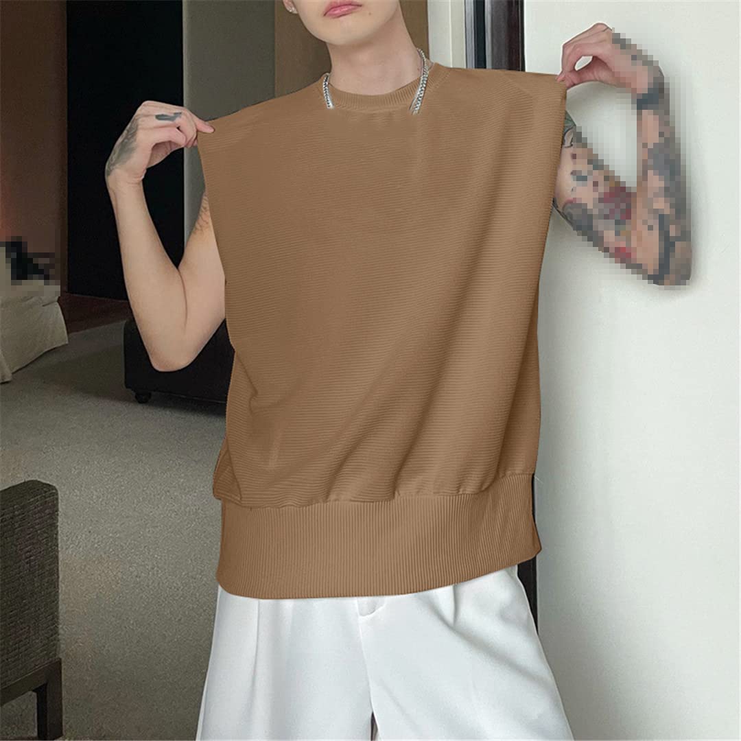 Herren O-Neck Sleeveless Vests Loose Casual Tank Tops