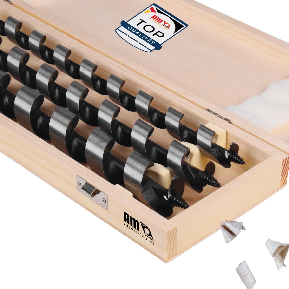 Schlangenbohrer Set Ø20, 25 & 30 x 400mm | Holzbohrer Set 3tlg. | Holzspiralbohrer lang | Balkenbohrer