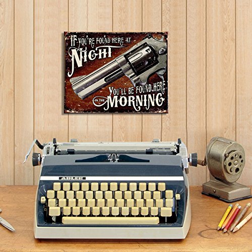 Image of Sehaz Artworks Home Decor Items | Room Decor | Wall Decor | living Room Decorative Items | NightMorning' Rust Looks Wall Sign for Wall Decoration Tin Sign (MDF, 30 cm x 20 cm x 0.3 cm)