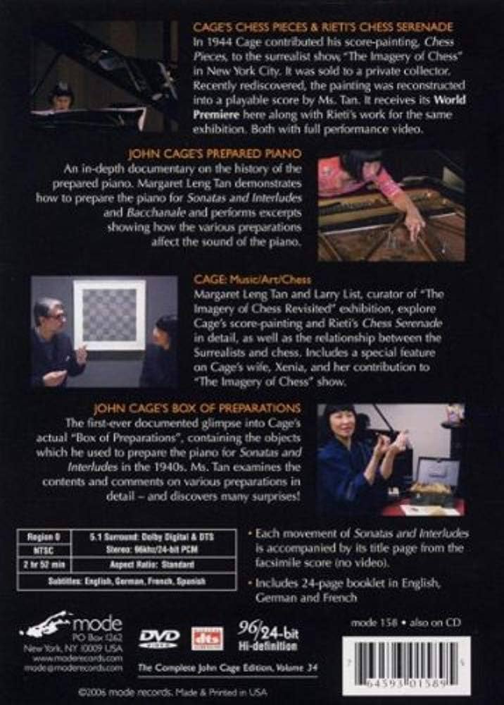 Amazon.com: John Cage: Chess Pieces; Sonatas and Interludes; Rieti