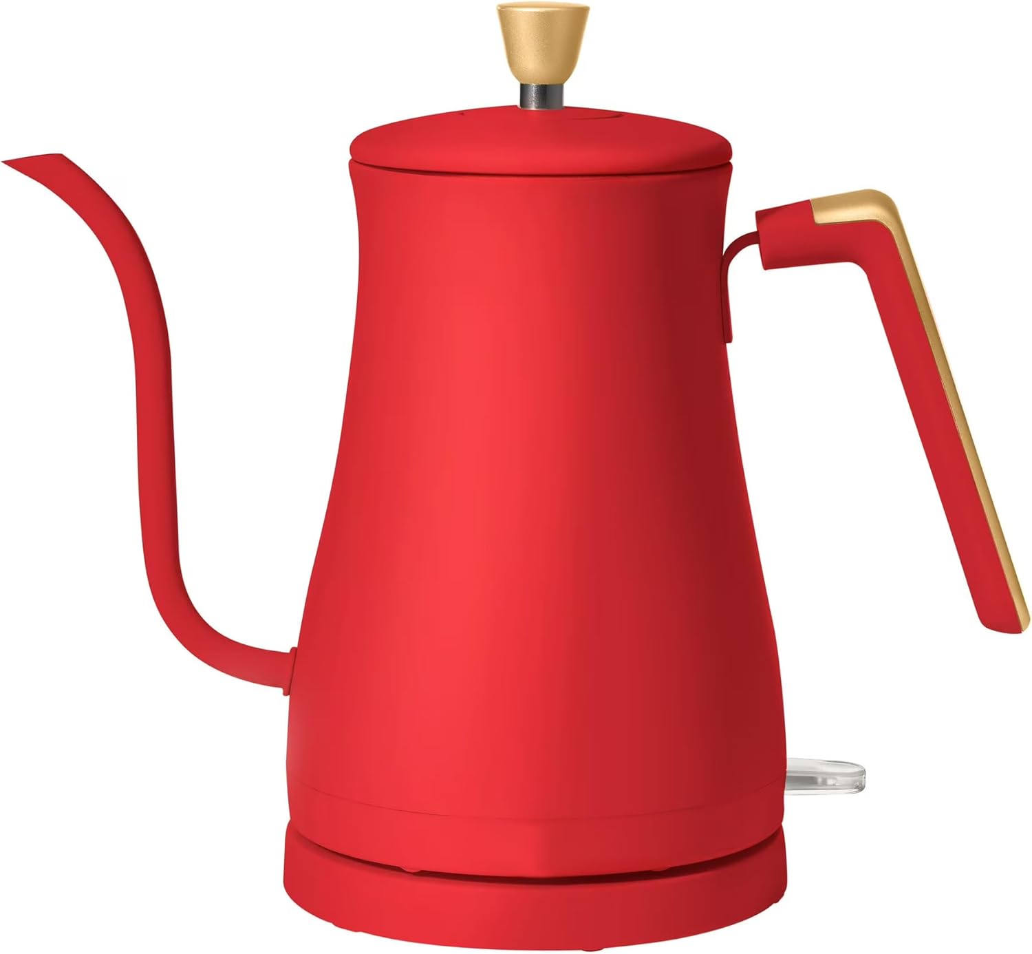 1-Liter Electric Gooseneck Kettle, 1200W Fast Heating Pour Over Coffee and Tea Kettle with Precise Spout, Tomato Red
