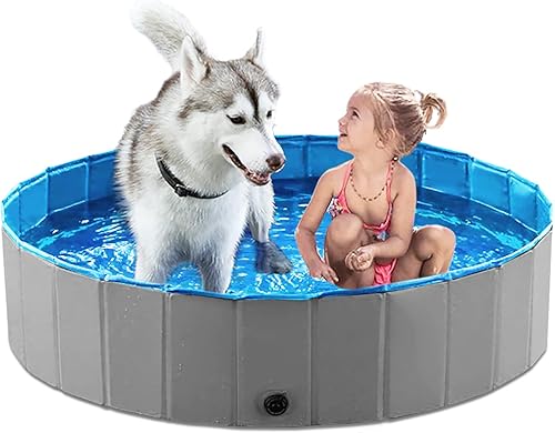 Jasonwell Piscina plegable para perros y mascotas, piscina plegable para mascotas, bañera para niños, piscina para cachorros, perros pequeños,