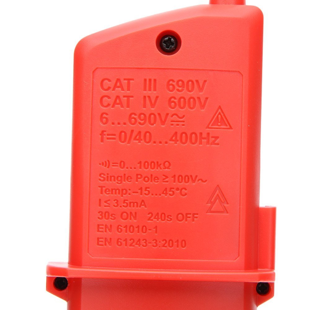 Probador de voltaje y continuidad de rango automático UT18C con indicador LCD/LED Fecha de retención RCD prueba y sin detección de batería