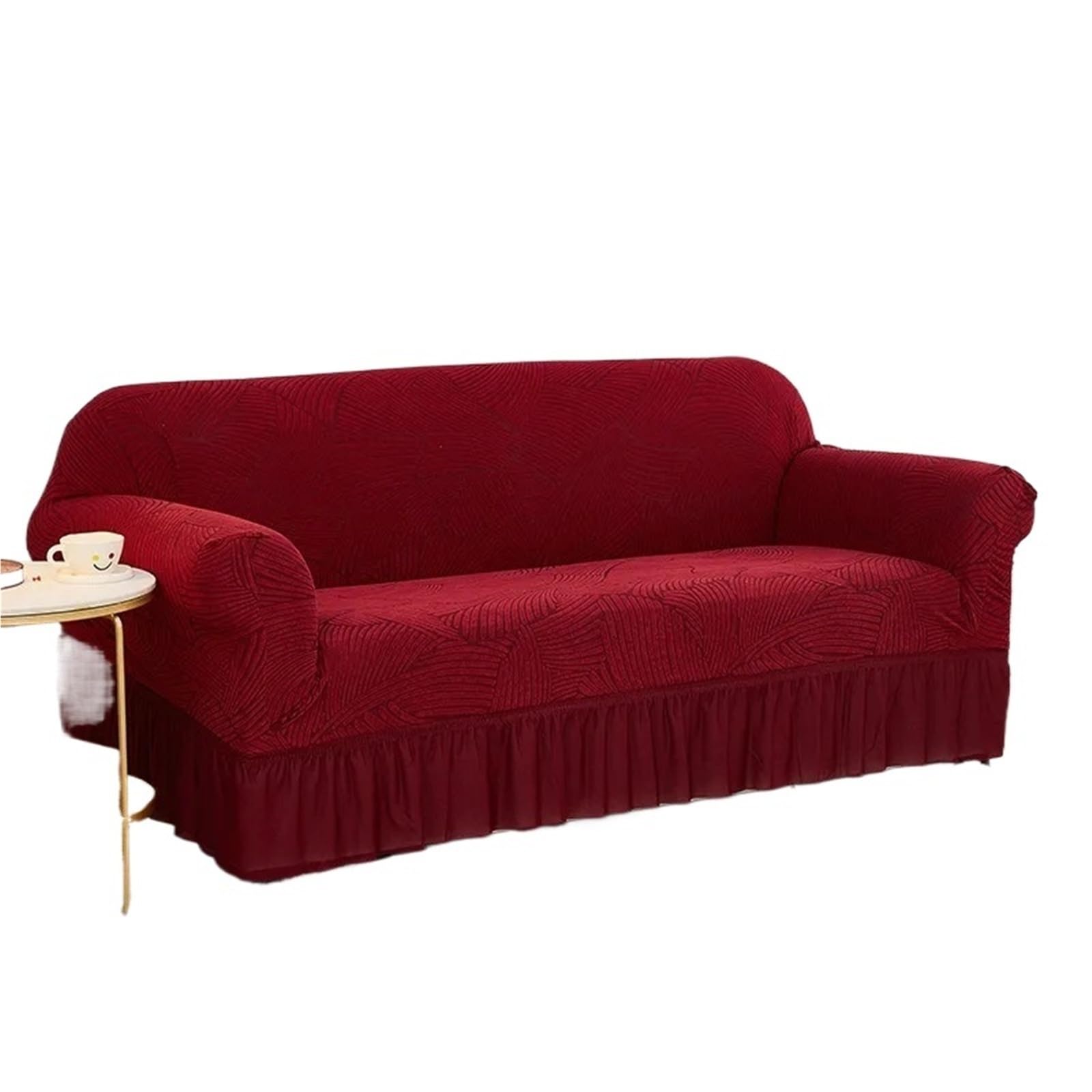 SUBLXPoten Sofa Cover with Skirt 1/2/3/4 Seat Sofa Slipcover with Skirt Easy Fitted for Living Room Couch Cover Washable(Color 15,2-Seater-145-185cm)