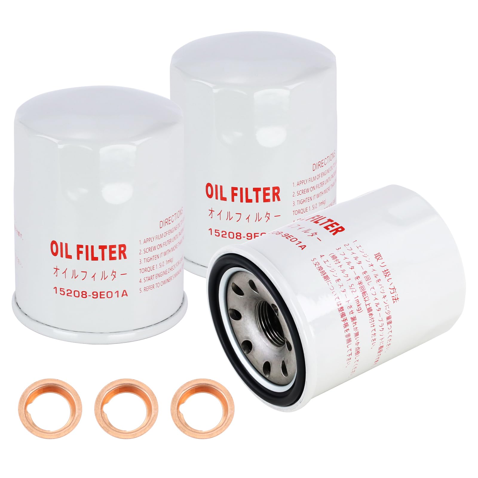 MoreFiiCo 3-Pack Engine Oil Filter