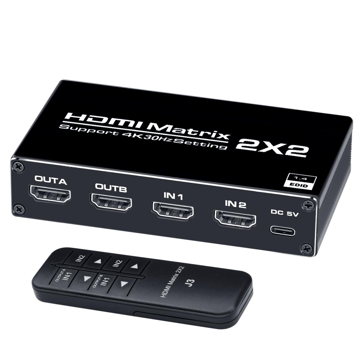 Amazon | ELEVIEW HDMI 切替器 HDMI 分配器 2入力2出力 マトリックス