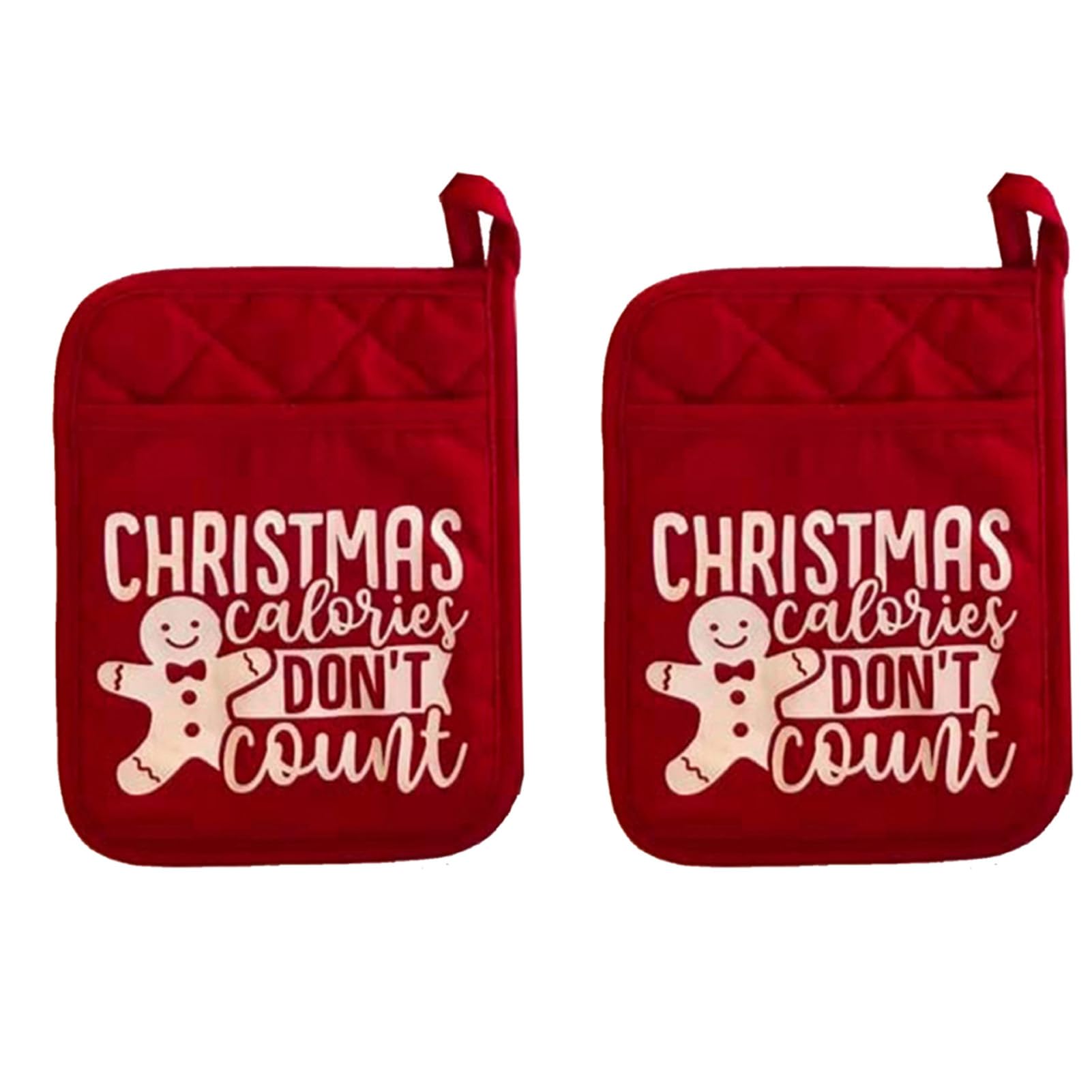 Ulafbwur C Soft Oven Gloves 1 Pair Mittens Hristmas Style Thickened Ant-Scalding Heat Insulated Hanging Hole Mitts Kitchen Ooking Baking Gift With
