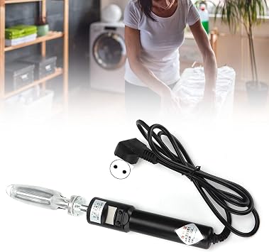 Zerodis Mini Iron for Craft Quilting 220 V Temperature Adjustable Mini Leather Iron Anti-Wrinkle Household Iron for Leather Clothing Sewing & Shoes (EU Plug)