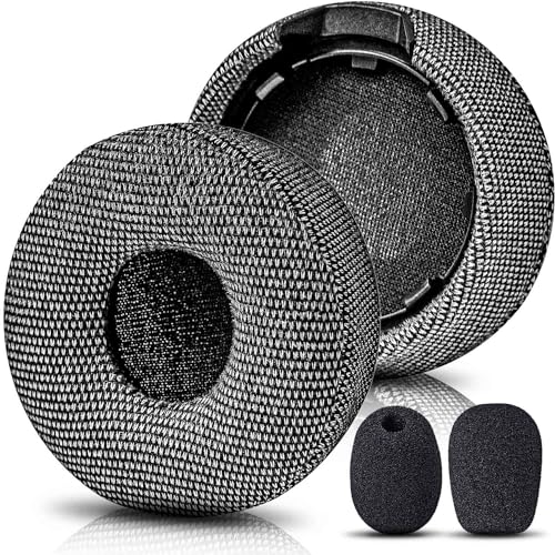 Engage 75 Earpads - Compatible con Auriculares Engage 75/65 Almohadillas de Repuesto de Tela Gris con Espuma de Micrófono - NO Compatible con Modelos Engage Convertible y Engage Mono
