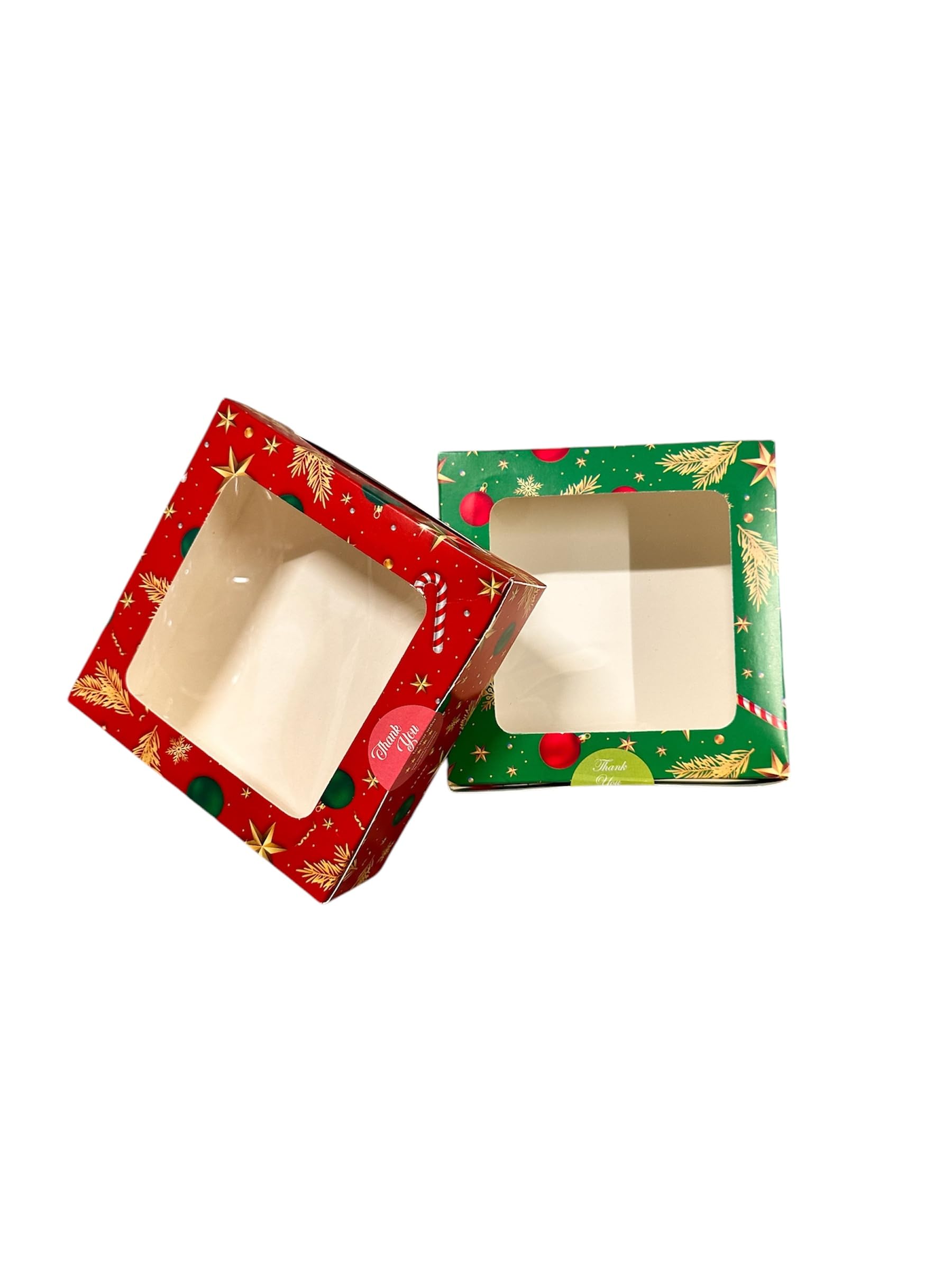 Christmas Bakery Boxes - Kraft Paper with Window -3