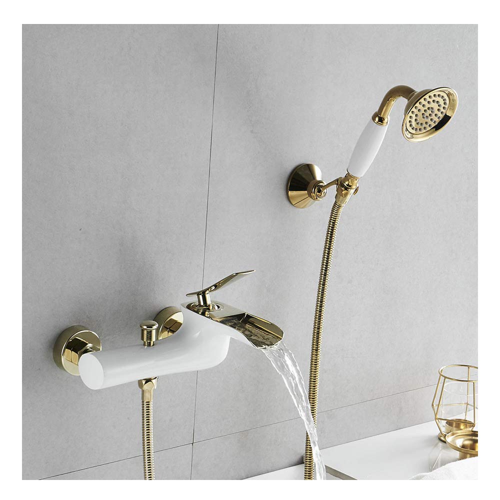 Ensemble douche de bain laiton blanc de qualité supérieure et design épuré - 8