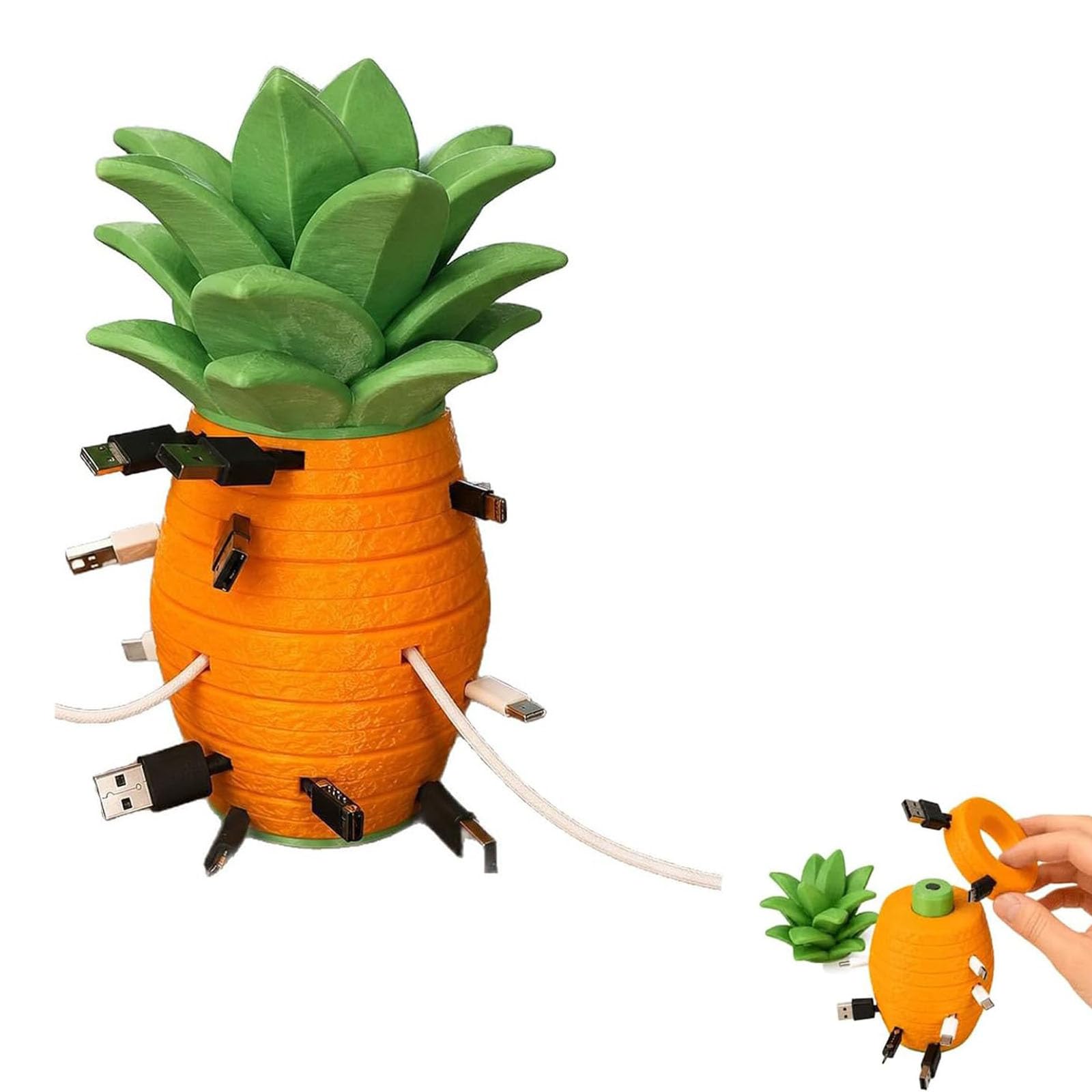 Modularer Kabel-Organizer, Ananas-Kabel-Aufbewahrungshalter (1Pcs)