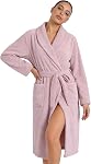 HEARTNICE Womens Fleece Robes, Soft Plush Long Bathrobe, Thick Kimono Robes for Womens, Warm House Coat