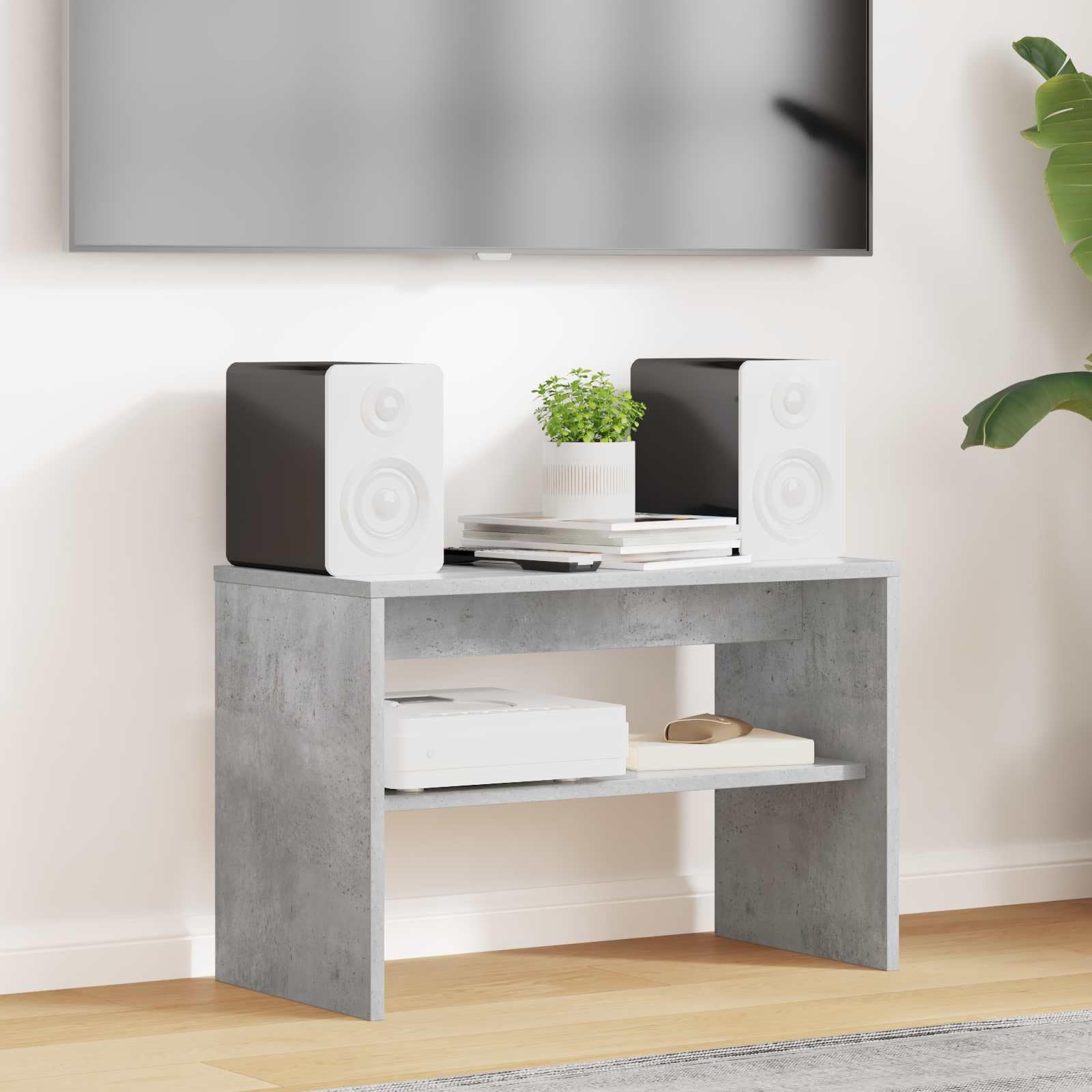 Mueble para TV (60 x 30 x 40 cm, material derivado de la madera, con estantes estables para medios de comunicación y sistemas de entretenimiento)