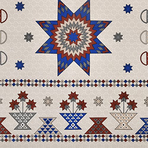 Image of BLOCKS OF INDIA 200Tc Diwan Set Cotton 8 Piece | Deewan Printed Bedsheet Sets For Living Room Hall (Set Of 8 Piece, 1-Bed Sheet | 2-Bolster Cover | 5-Cushion Cover (Color 2), Multicolor