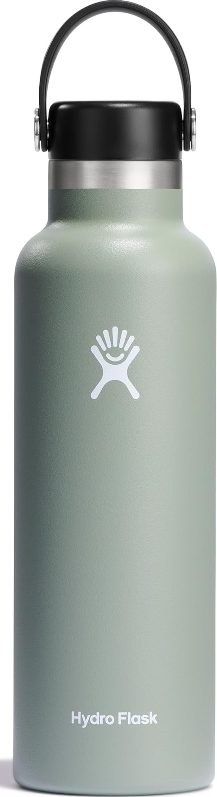 HYDRO FLASK - Trinkflasche 621ml (21oz) - Isolierte Wasserflasche aus Edelstahl - Sportflasche mit auslaufsicherem Flex Deckel & Gurt - Thermoflasche Spülmaschinenfest - Kleine Öffnung - Agave