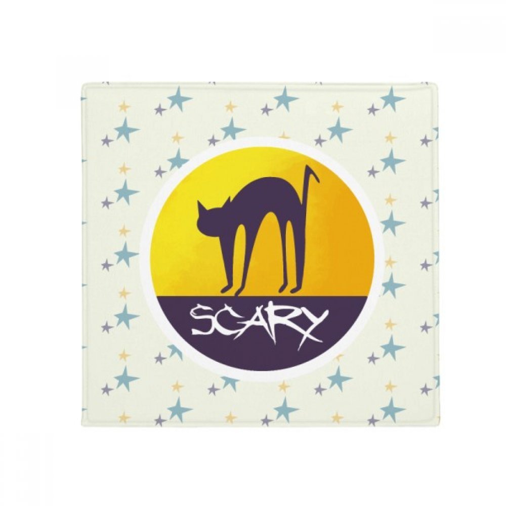 Tapis de sol chat Halloween antidérapant 60x60cm lavable pour décoration maison et entrée