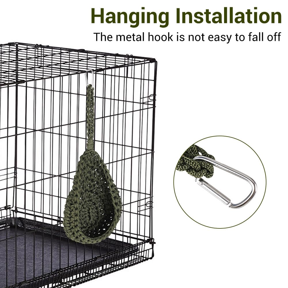 DONGKER Reptile Hammock,Hanging Bearded Dragon Swing Stand Nylon Rope Hand-woven for Bearded Dragon Leopard Gecko Lizard Birds Parrots - Image 3