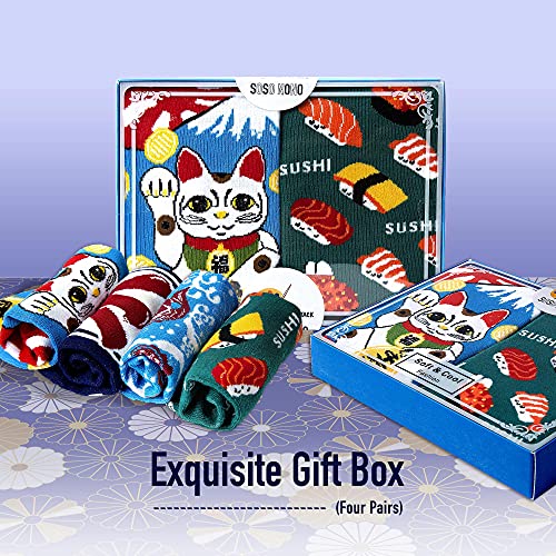 Cat Socks for Cat Lovers, Women Athletic Ankle Fun Cotton Socks Women with Cute Kitty Patterns, Gift Box for Birthday4