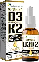 Vitamina D3 + K2 Em Gotas Sabor Laranja 20ml Flora Nativa