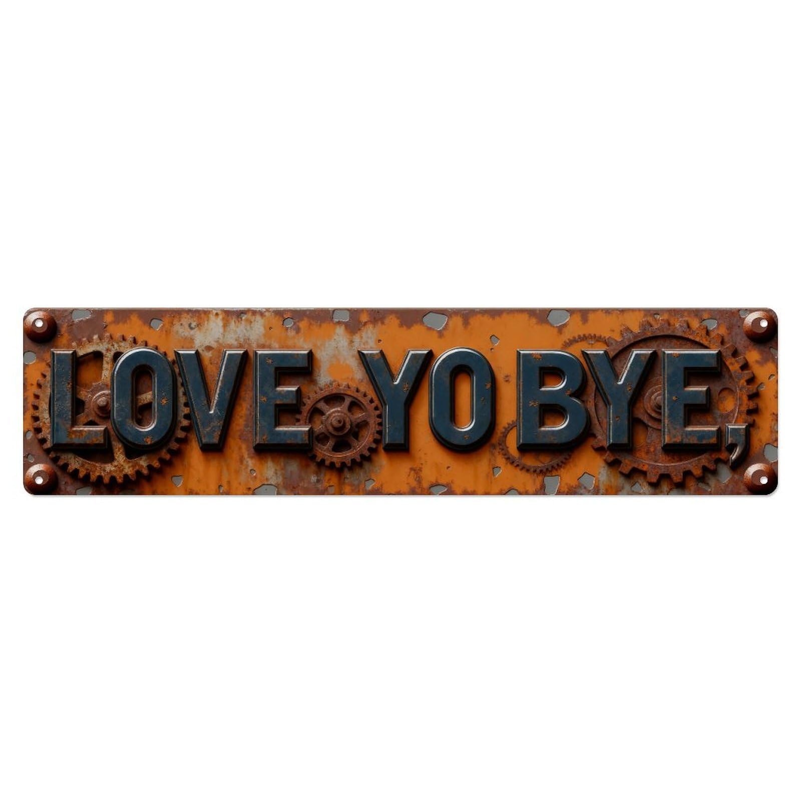 Love Yo Bye Sign Tin Sign Vintage Metal Sign Home Bar Garden Indoor & Outdoor Wall Decor Retro Metal Poster 4x16 Inch