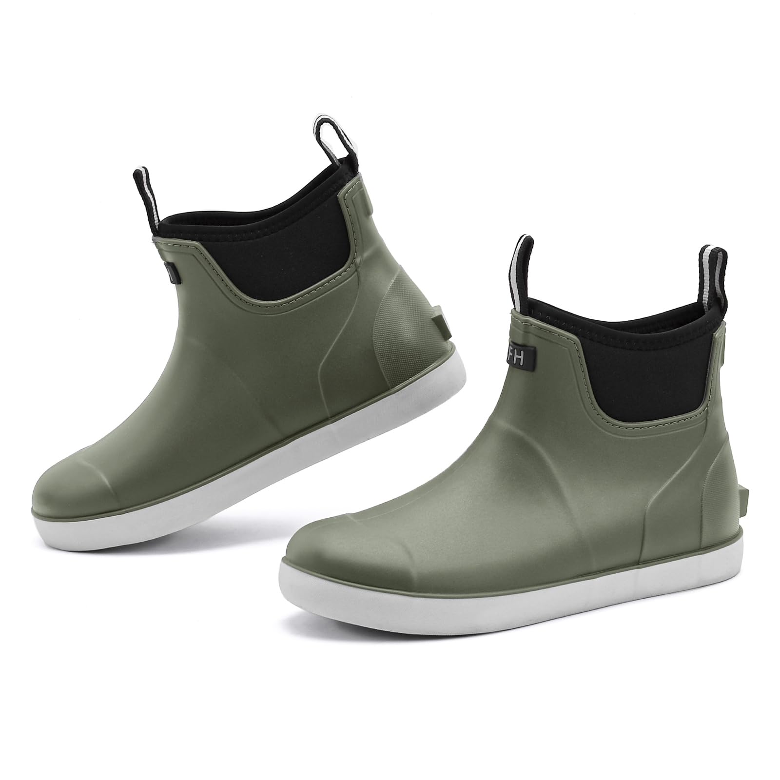 Rumkok Stivali Gomma Uomo, Stivali Da Pesca, Stivaletti Antinfortunistica Uomo, Da Esterno Antiscivolo Da Pioggia Shorty Boots, Comode Leggere Scarpe Da Giardino