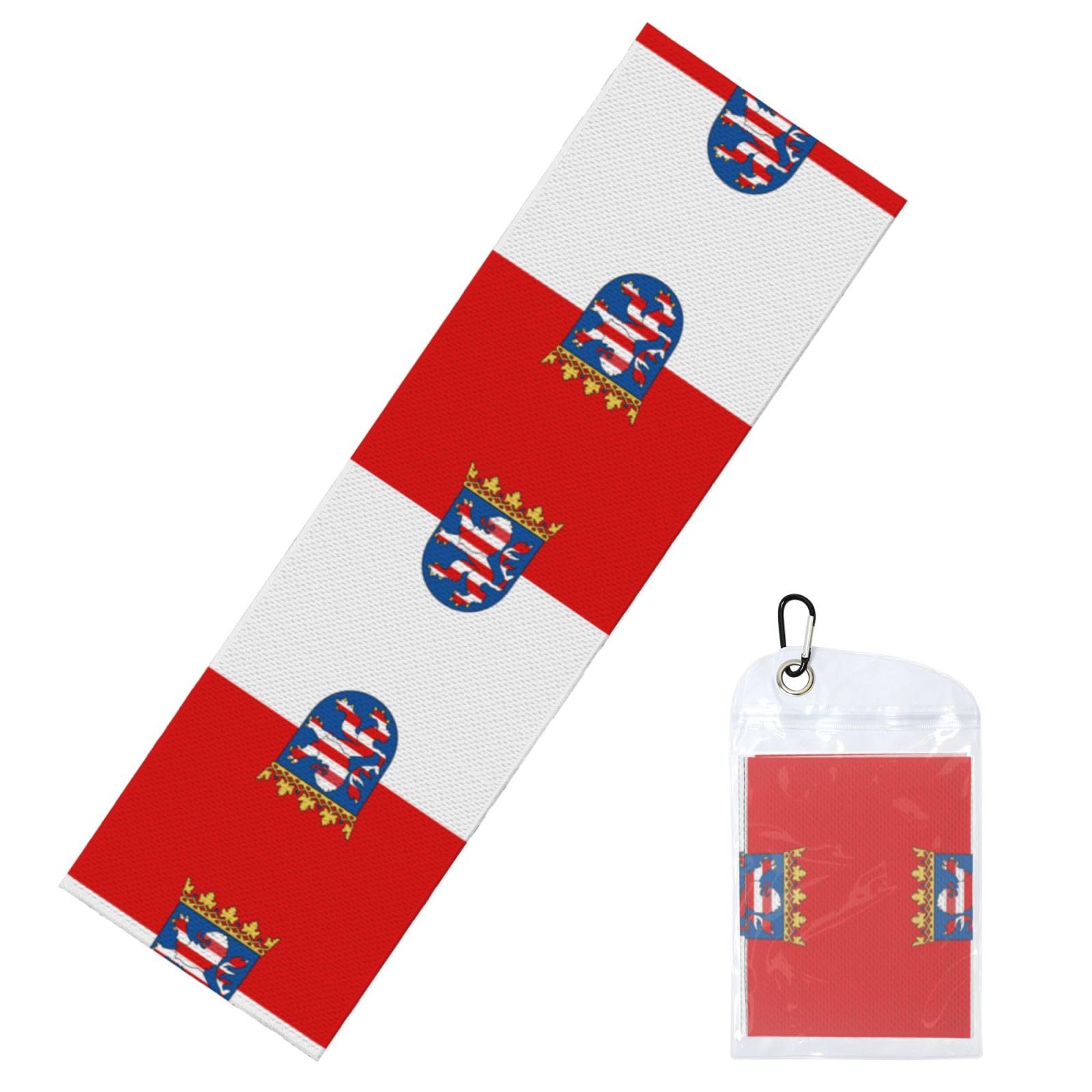 HGIUYDRD Flag of Hessen Print Cooling Sports Towel with PVC Carry Bag for Gym, Beach, Golf and World Cup Events