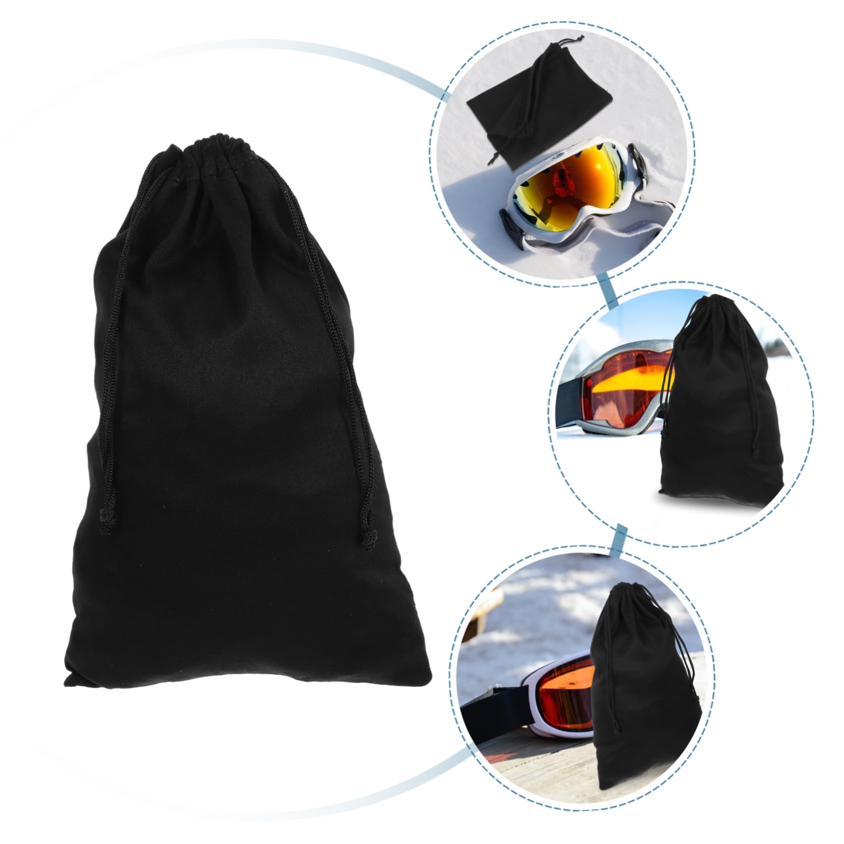 SEWACC Sunglasses Bag Ski Goggle Bag 10pcs Protection Bags for Snow Goggles Carrying Pouch for Goggle Replacement Lens Storage Case with Draw String Sunglass Case