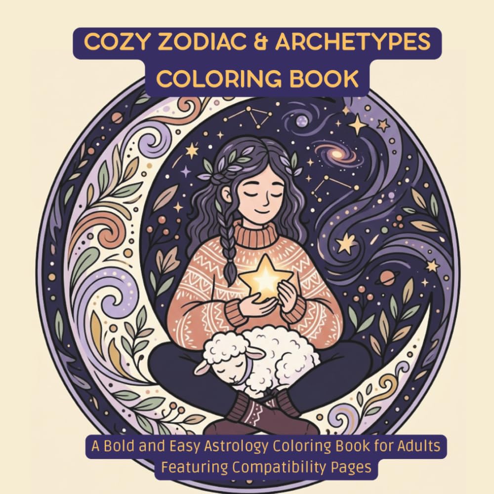 Zodiac Signs & Archetypes Coloring Book: A Cute and Cozy Astrology Coloring Book for Adults and Teens (FLUFFY & COZY WORLD)