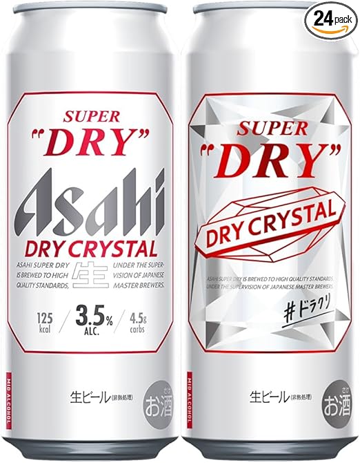 アサヒスーパードライ ドライクリスタル_500ml×24本_アルコール分3.5%の「スーパードライ」