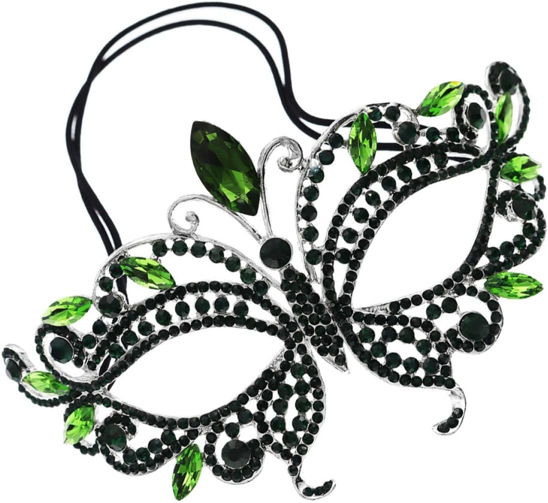 Rhinestone Party Mask for Women Halloween Masquerade Half Mask