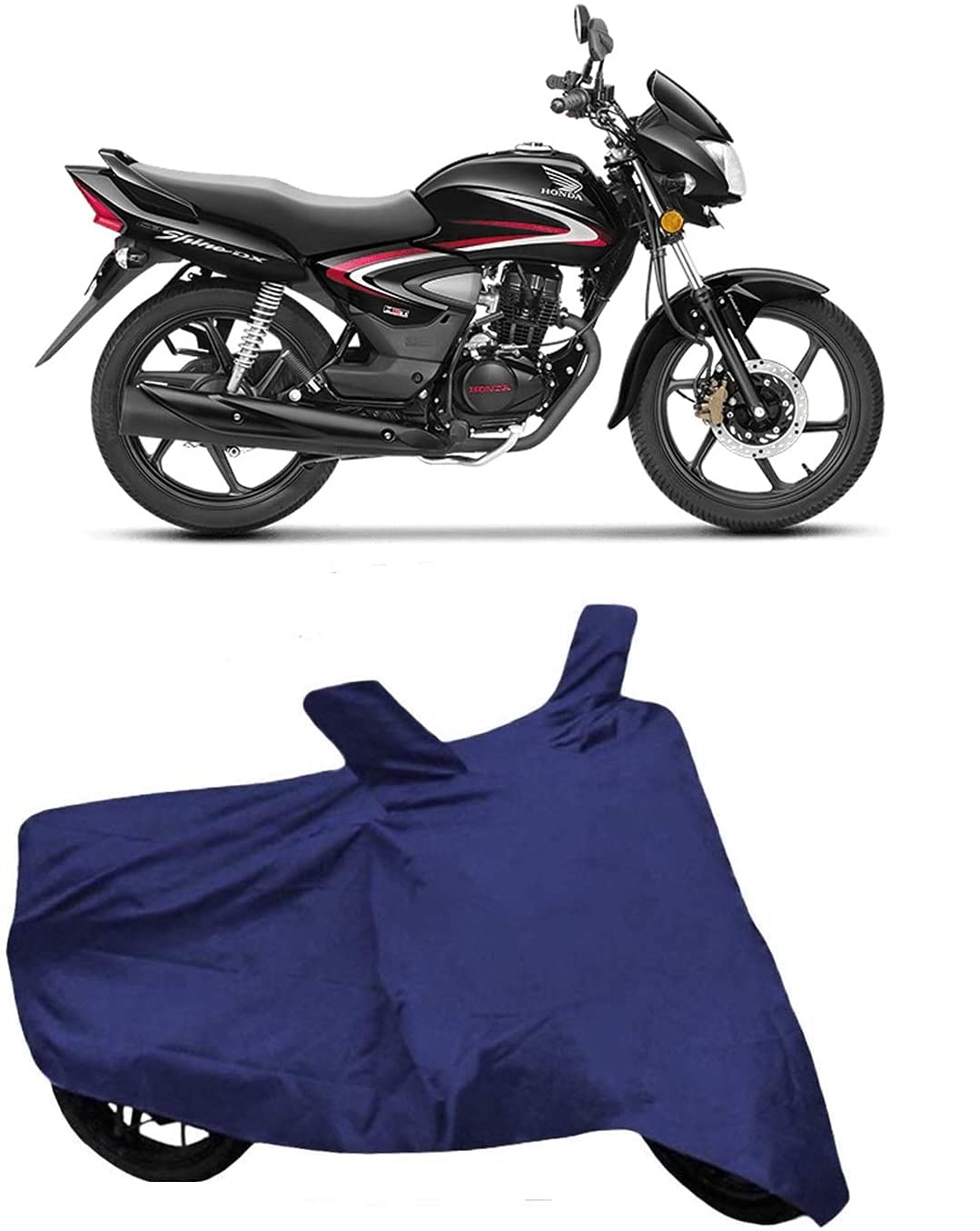 SABBY BRO Honda CB Shine Two Wheeler Water Resistant Body Cover for Bike (Navy Blue)