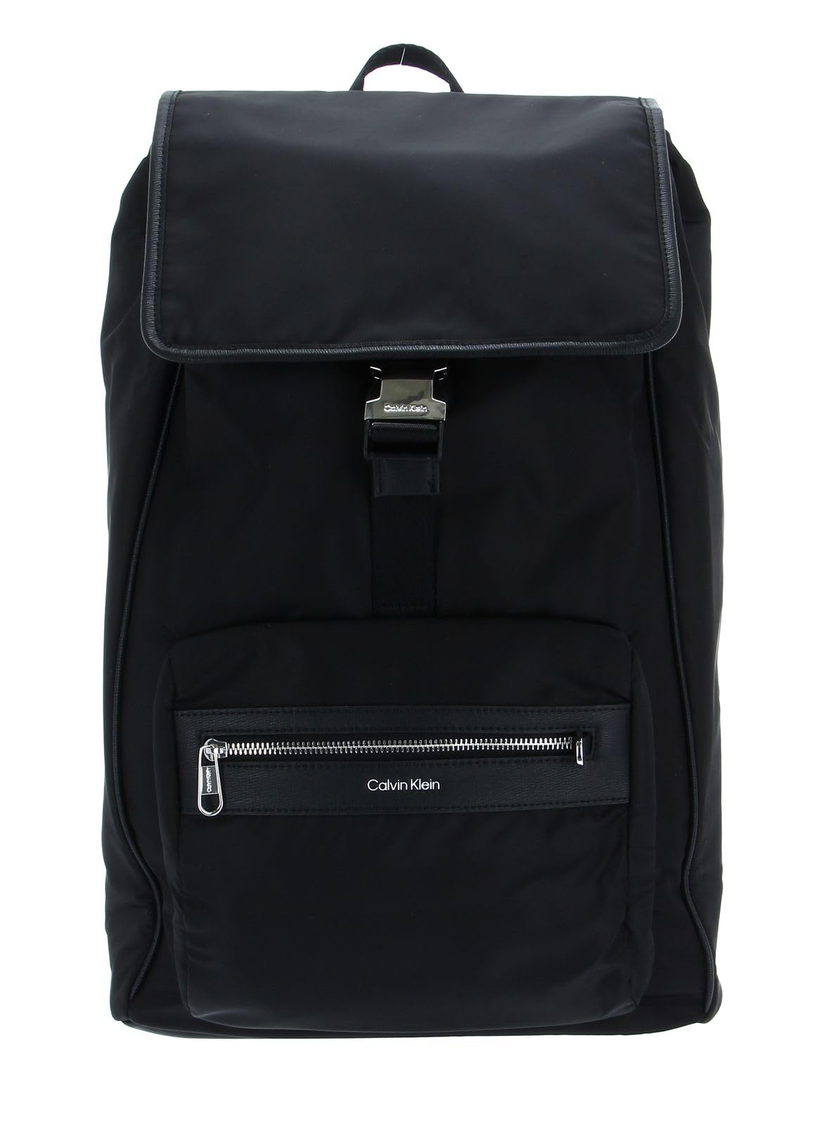 Calvin Klein Men's Ck Black Ck Elevated Flap Backpack One Size