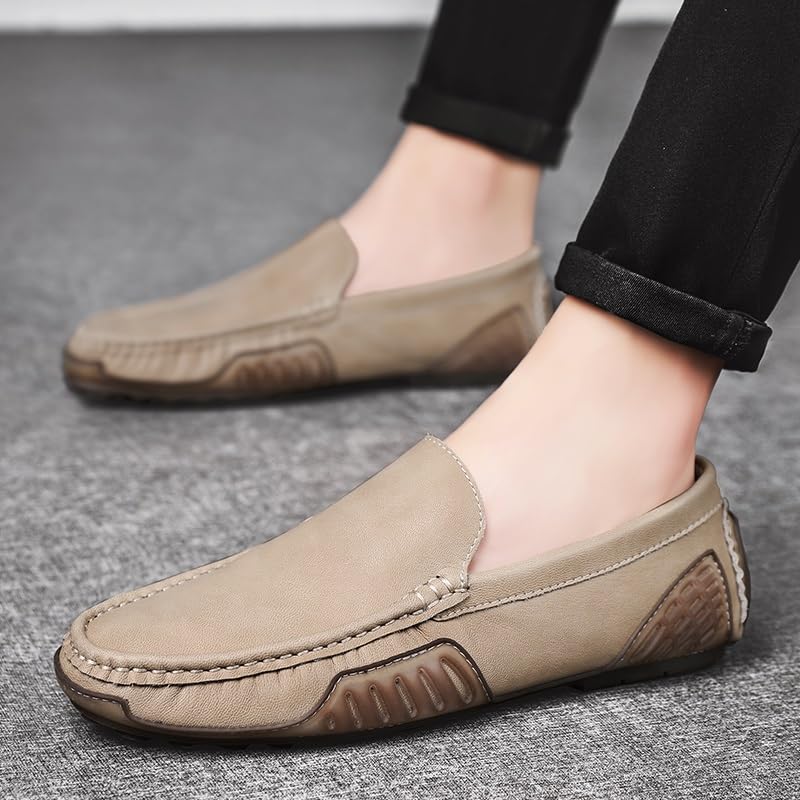 Loafers for Men Round Toe Faux Leather Driving Style Loafer Anti-Slip Slip Resistant Flexible Prom Outdoor Slip-on4