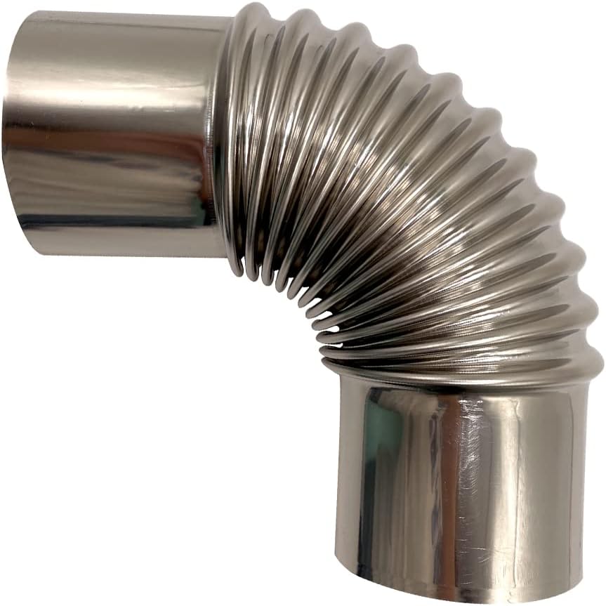 Stainless Steel Wood Stove Pipe Elbow 90 Degree Diameter 2.