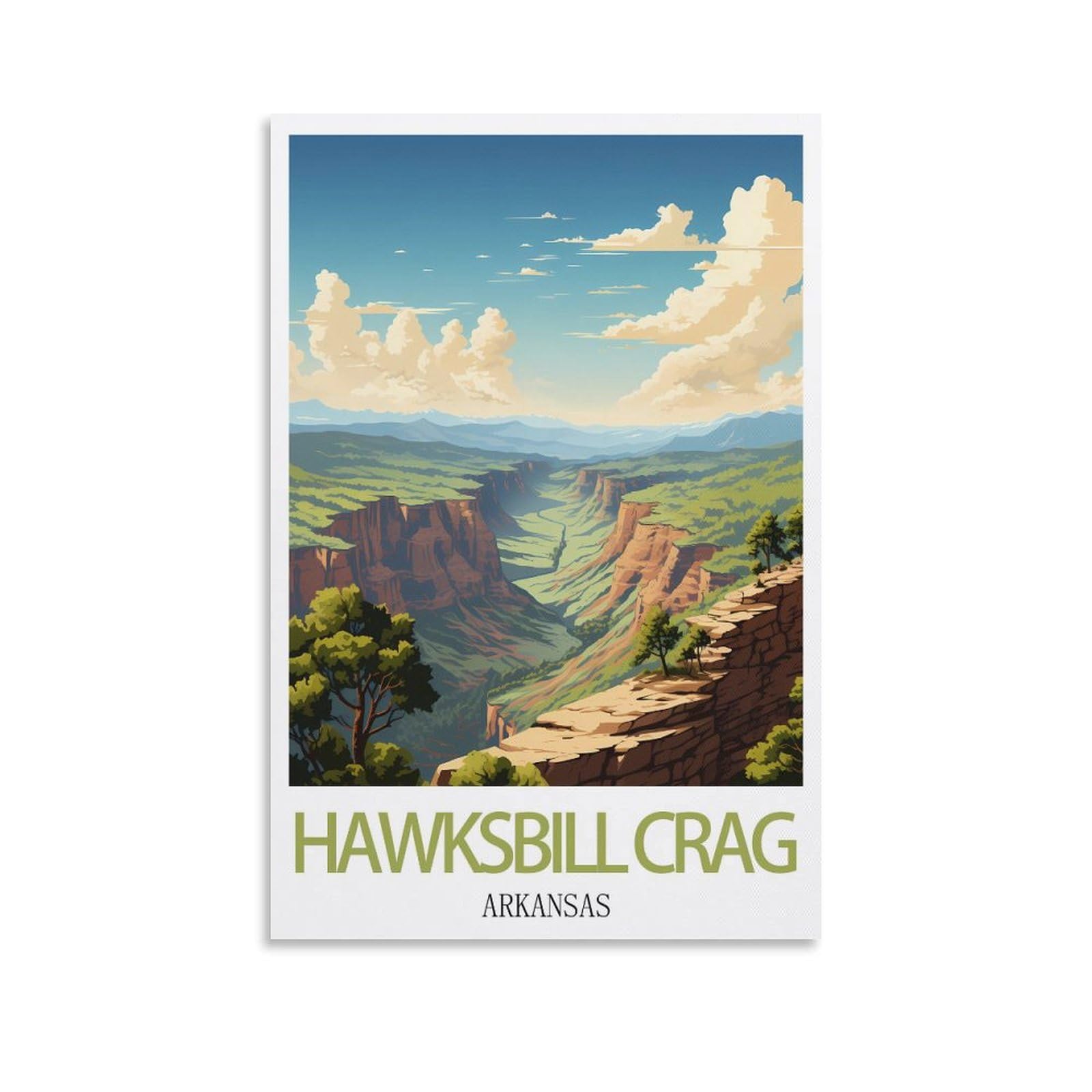 Vintage Metal Tin Signs Hawksbill Crag Arkansas Metal Wall Art Bar Sign for Kitchen Pubs Coffee Metal Wall Decoration 30x40cm