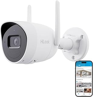 HiLook by HIKVISION Außenkamera WLAN, Smart-Kamera mit Bewegungsmelder, Outdoor, intelligente Erkennung, Nachtsicht, 2-Wege-Kommunikation, SD-Karten-Slot, 4MP (2560×1440)