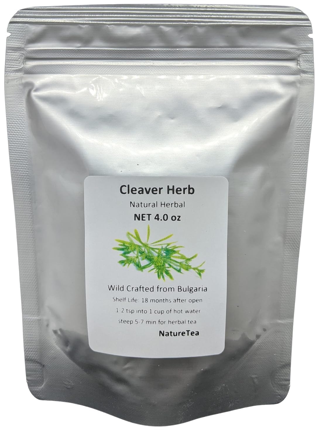 Nature Tea Cleavers Herb Galium Aparine Dried Cut Leaf 1oz - Premium Herbal Tea for Lymphatic Cleanse & Detox