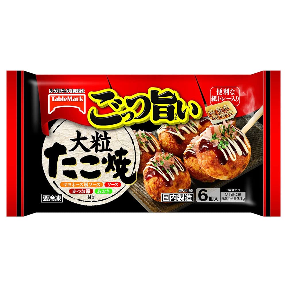 Amazon | テーブルマーク ごっつ旨い大粒たこ焼 6個×1袋 冷凍 冷凍