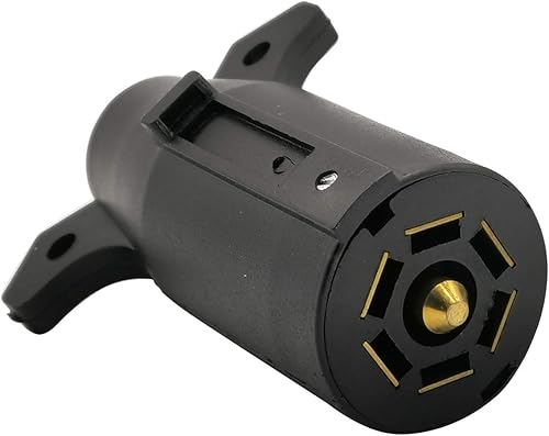 12V 7 Pin Remolque Plug Conector Plástico 7 Way Remolque Cableado Conector