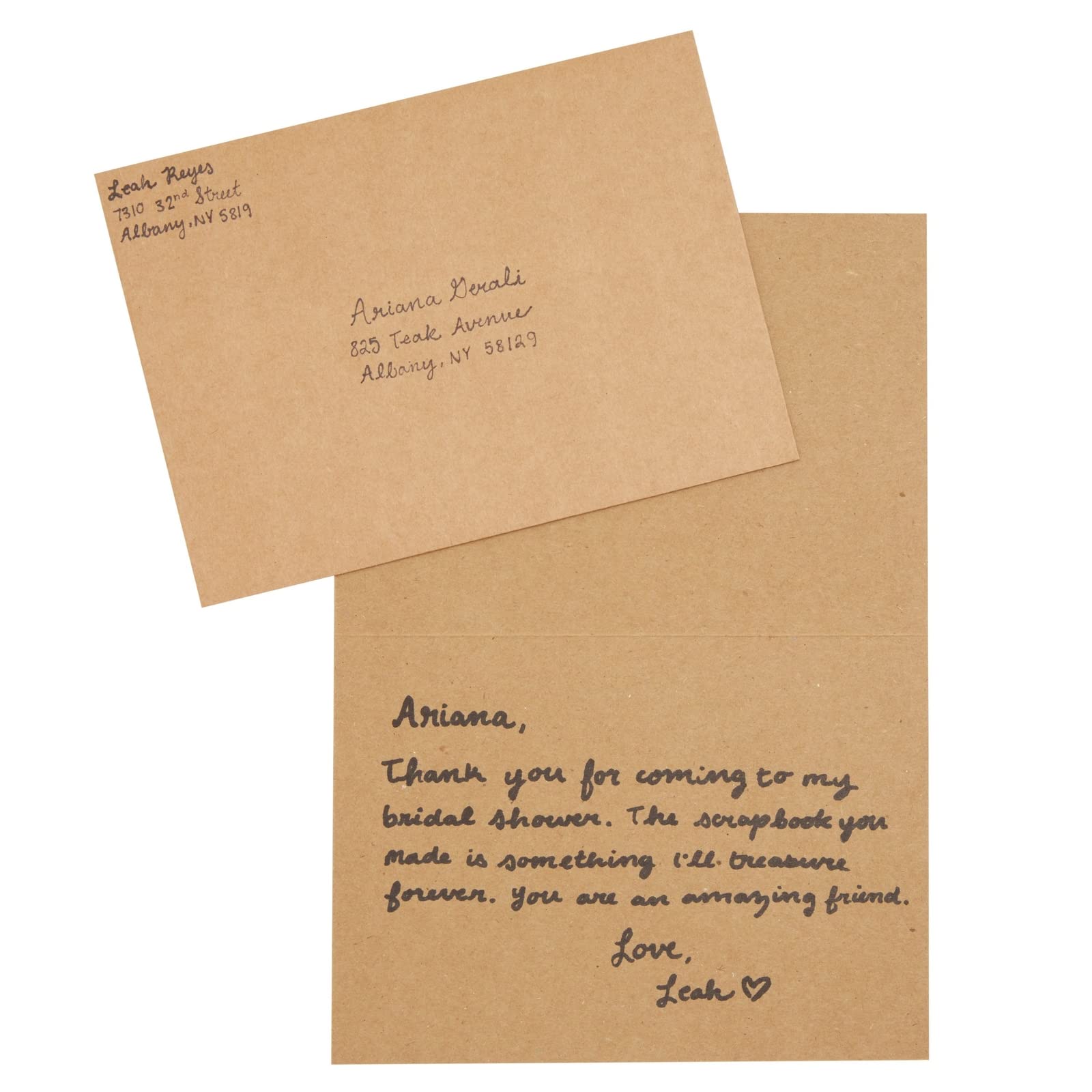 50 Pack Blank A7 Kraft Paper Cards and Envelopes, All Occasion 5x7 Note Cards for Invitations, Open When Letters - Image 8