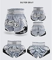 Vista 126 de Fluory - Pantalones cortos de lucha para muay thai, shorts de MMA, ropa de entrenamiento para lucha en jaula, grappling, artes marciales, kickboxing