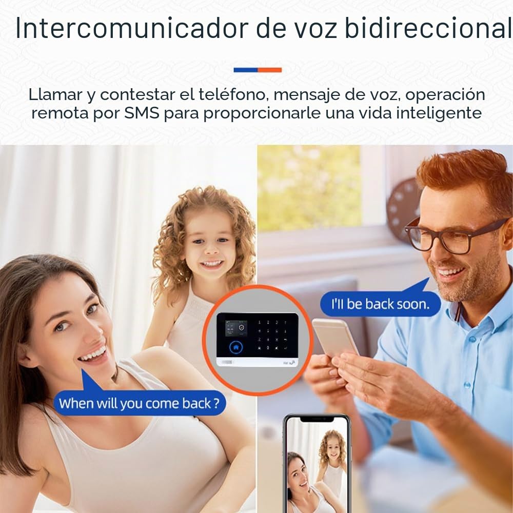 433MHz WiFi inalámbrico gsm Auto-dicado Alarma Sistema de Seguridad Pantalla LCD Sensor de Puerta PIR Sensor de Movimiento Sistema de Alarma de Seguridad antirrobo para el hogar Inteligente