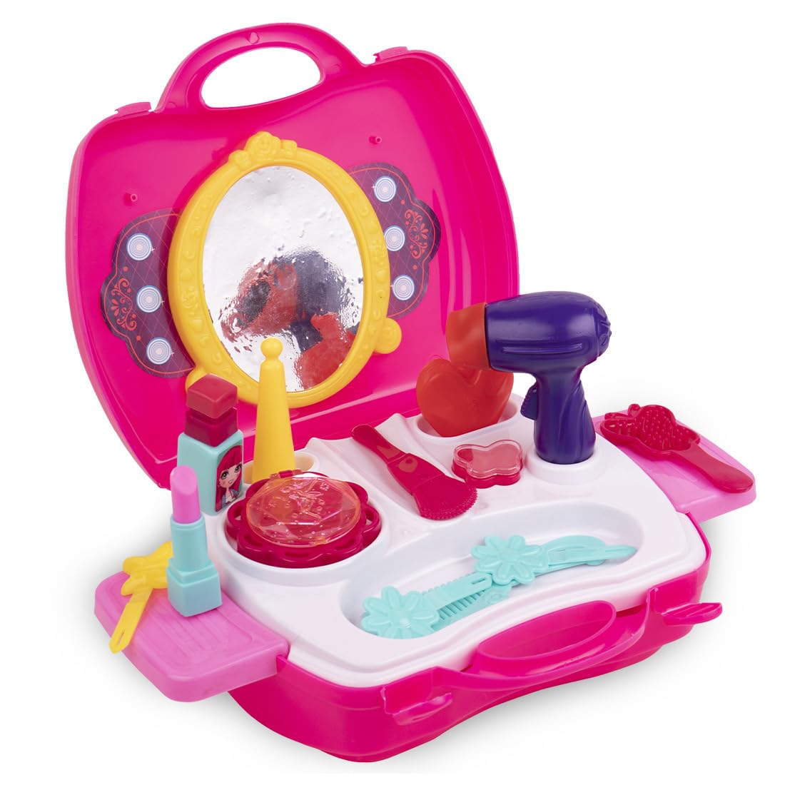 BUMTUM Makeup Kit for Kids Girls, Kids Makeup Kit for Girls Real Set, Baby Makeup Kit for Kids Girls, Doll Makeup Set, Pretend Play Beauty Toy Set, Mirror & Hair Styling Cosmetics Accessories (Pink) BUMTUM Makeup Kit for Kids Girls, Kids Makeup Kit for Girls Real Set, Baby Makeup Kit for Kids Girls, Doll Makeup Set, Pretend Play Beauty Toy Set, Mirror & Hair Styling Cosmetics Accessories (Pink)