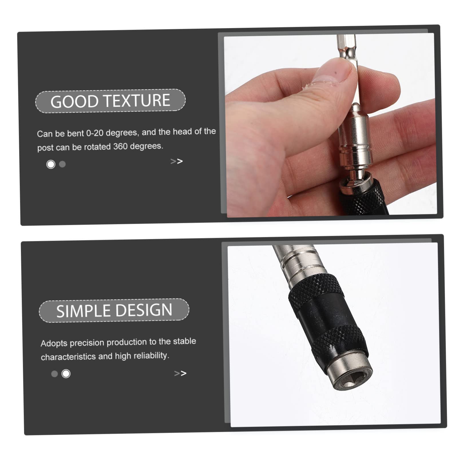 Uonlytech 3pezzi Prolunga Flessibile Per Punte Da Trapano Con Supporto Magnetico Adattatore Per Angoli Stretti e Rotazione Facile Installazione e Massima Stabilità Della Punta